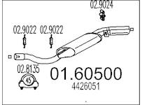 Zadní tlumič výfuku MTS 01.60500