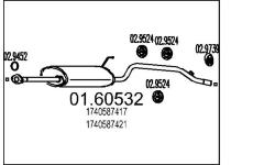 Zadní tlumič výfuku MTS 01.60532