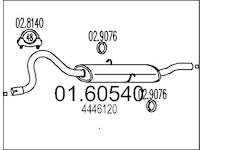 Zadní tlumič výfuku MTS 01.60540