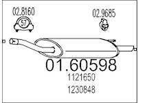 Zadní tlumič výfuku MTS 01.60598