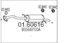 Zadní tlumič výfuku MTS 01.60616