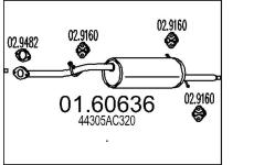 Zadní tlumič výfuku MTS 01.60636