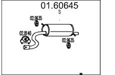 Zadní tlumič výfuku MTS 01.60645