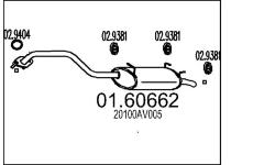 Zadní tlumič výfuku MTS 01.60662