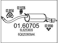 Zadní tlumič výfuku MTS 01.60705