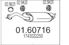 Zadní tlumič výfuku MTS 01.60716