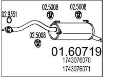 Zadní tlumič výfuku MTS 01.60719