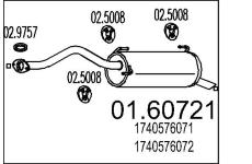 Zadní tlumič výfuku MTS 01.60721