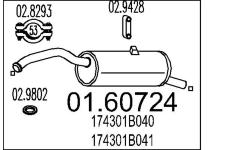 Zadní tlumič výfuku MTS 01.60724