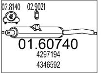 Zadni tlumic vyfuku MTS 01.60740