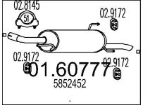 Zadní tlumič výfuku MTS 01.60777