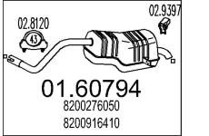 Zadní tlumič výfuku MTS 01.60794