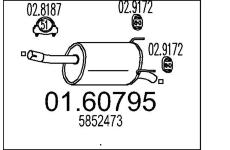 Zadní tlumič výfuku MTS 01.60795