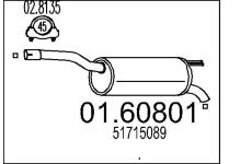 Zadní tlumič výfuku MTS 01.60801