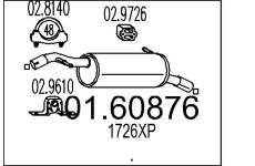 Zadní tlumič výfuku MTS 01.60876