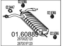 Zadní tlumič výfuku MTS 01.60889