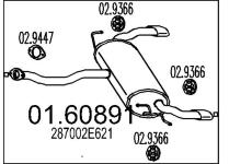 Zadní tlumič výfuku MTS 01.60891