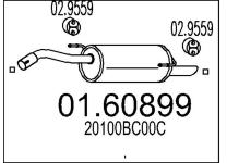 Zadní tlumič výfuku MTS 01.60899