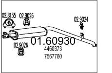 Zadní tlumič výfuku MTS 01.60930