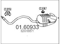 Zadní tlumič výfuku MTS 01.60933