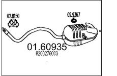 Zadní tlumič výfuku MTS 01.60935