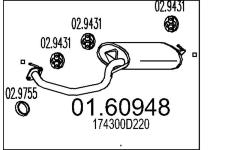 Zadní tlumič výfuku MTS 01.60948