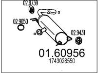 Zadní tlumič výfuku MTS 01.60956