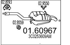 Zadní tlumič výfuku MTS 01.60967