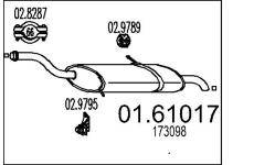 Zadní tlumič výfuku MTS 01.61017