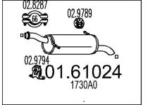 Zadní tlumič výfuku MTS 01.61024