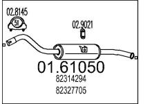 Zadní tlumič výfuku MTS 01.61050