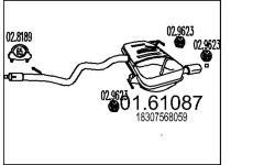 Zadní tlumič výfuku MTS 01.61087