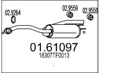 Zadní tlumič výfuku MTS 01.61097