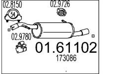 Zadní tlumič výfuku MTS 01.61102