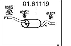 Zadní tlumič výfuku MTS 01.61119