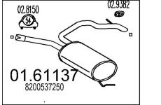 Zadní tlumič výfuku MTS 01.61137