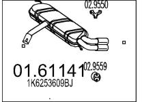 Zadní tlumič výfuku MTS 01.61141