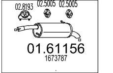 Zadní tlumič výfuku MTS 01.61156