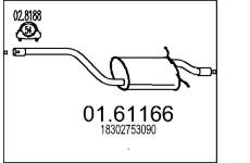 Zadní tlumič výfuku MTS 01.61166