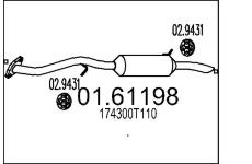 Zadní tlumič výfuku MTS 01.61198