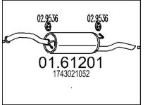 Zadní tlumič výfuku MTS 01.61201