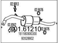 Zadní tlumič výfuku MTS 01.61210