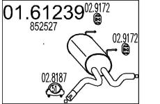 Zadní tlumič výfuku MTS 01.61239