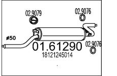 Zadní tlumič výfuku MTS 01.61290