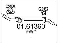 Zadní tlumič výfuku MTS 01.61360