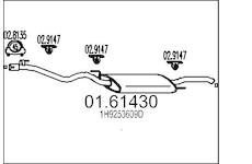 Zadní tlumič výfuku MTS 01.61430