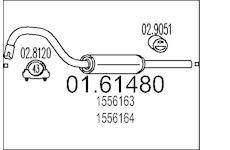 Zadní tlumič výfuku MTS 01.61480