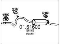 Zadní tlumič výfuku MTS 01.61600