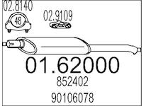 Zadní tlumič výfuku MTS 01.62000