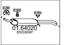 Zadní tlumič výfuku MTS 01.64020